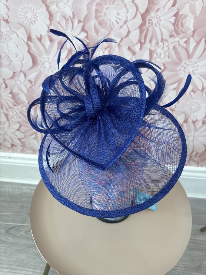 Max & Ellie Navy Sinamay Disc Fascinator – Perfect for Mothers of the Bride