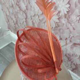Max & Ellie Coral Fascinator -H04