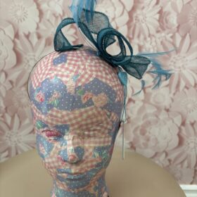 Max & Ellie Aqua Fascinator - H002
