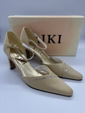 Gold satin Bridal Shoes  - Size 6.5