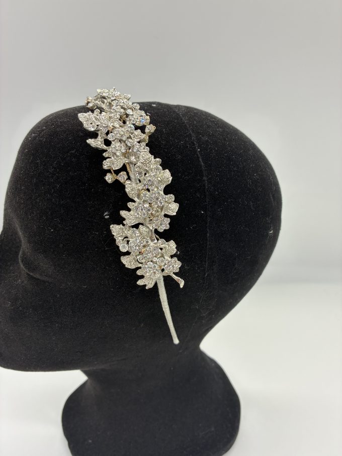 Diamante side bridal tiara