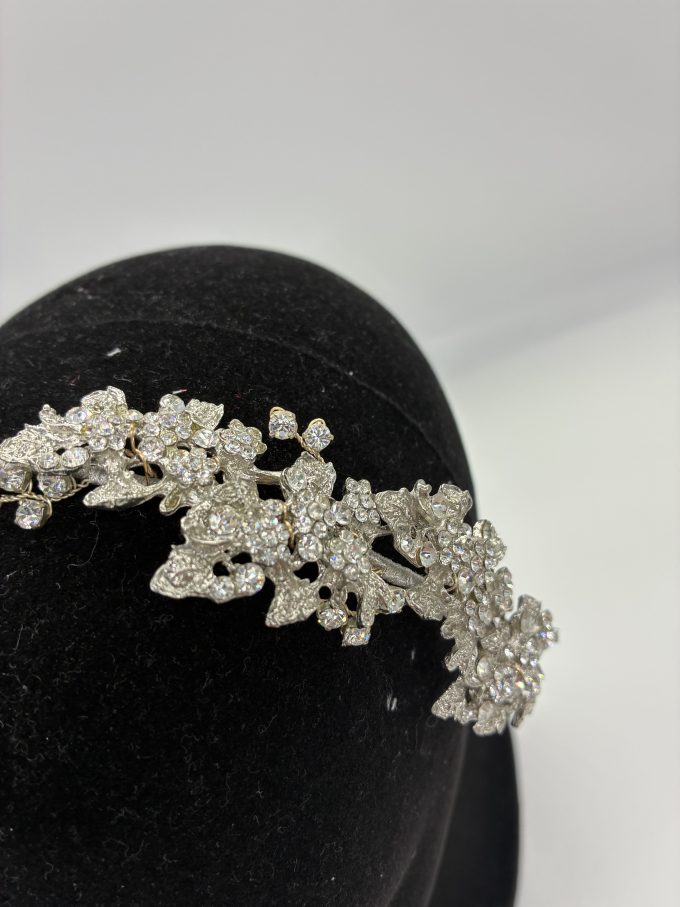 Diamante side bridal tiara