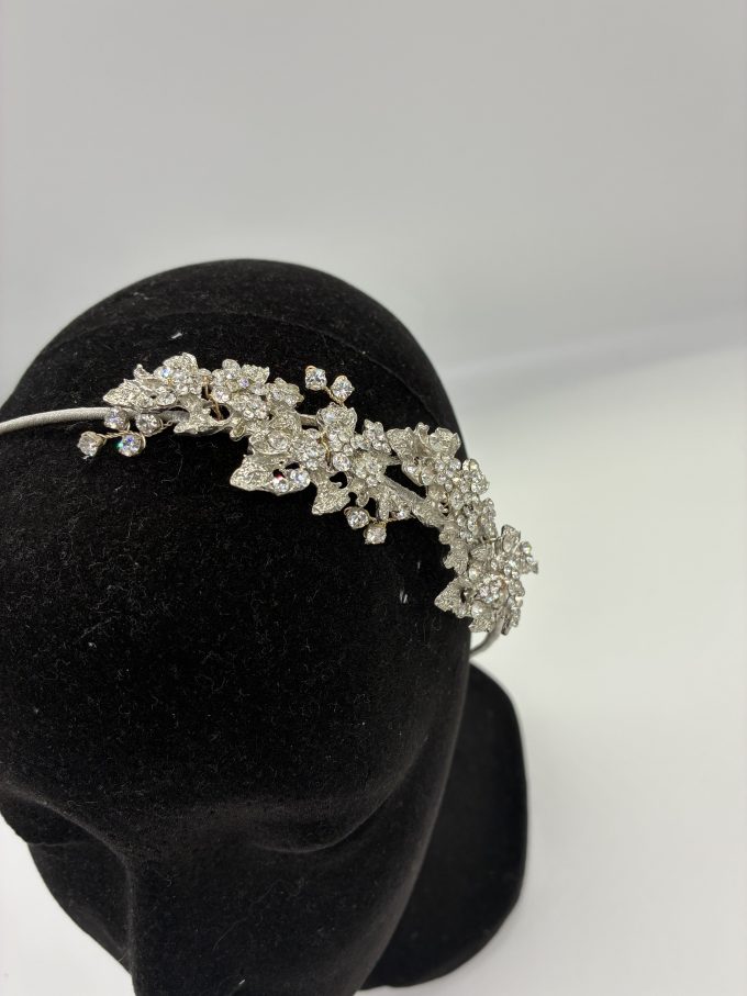 Diamante side bridal tiara
