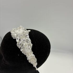 White Lace BOHO style Bridal Headband