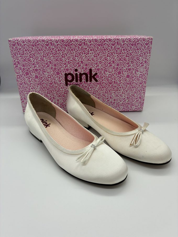 Dolly Bridal Shoe - Ivory Satin Size 4