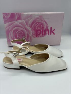 Flat Ivory Bridal Shoes - size 3