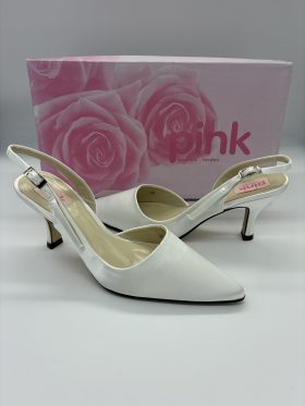 White Satin Bridal Shoe - Size 3