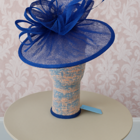 Max & Ellie Navy Sinamay Disc Fascinator – H07