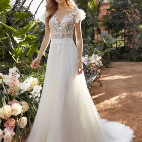 Pronovias Elegia Wedding Dress – Size 14 A-Line Tulle Bridal Gown