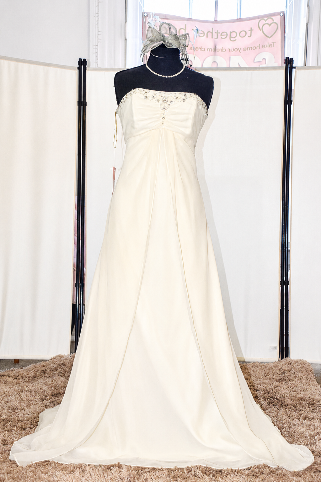 Forever Yours International Embellished A-Line Wedding Dress – Size 14 – WD005