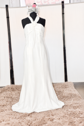 Special Day Halterneck Wedding Dress with Floral Detail – Size 14 – WD006