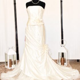 Bellice Ivory Strapless Wedding Dress with Corset Back – Size 10 – WD008