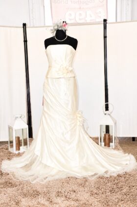 Bellice Ivory Strapless Wedding Dress with Corset Back – Size 10 – WD008